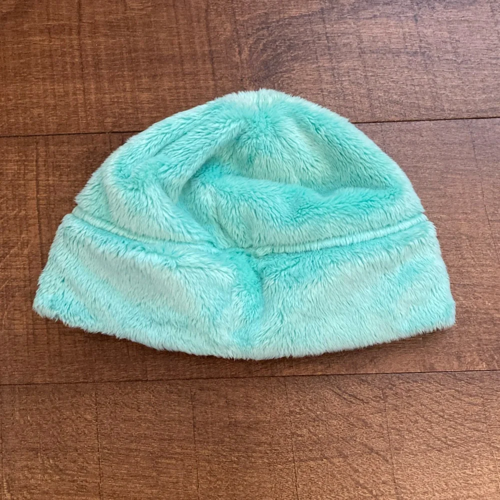The North Face Infant Baby Mint Green Plush Fleece Beanie Hat